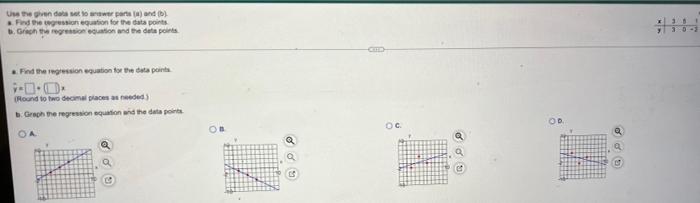 Legenda O Lower Parts Find The Wine For The Data Points Grohe Dustion And The Data Points Find The Regression Equa 1