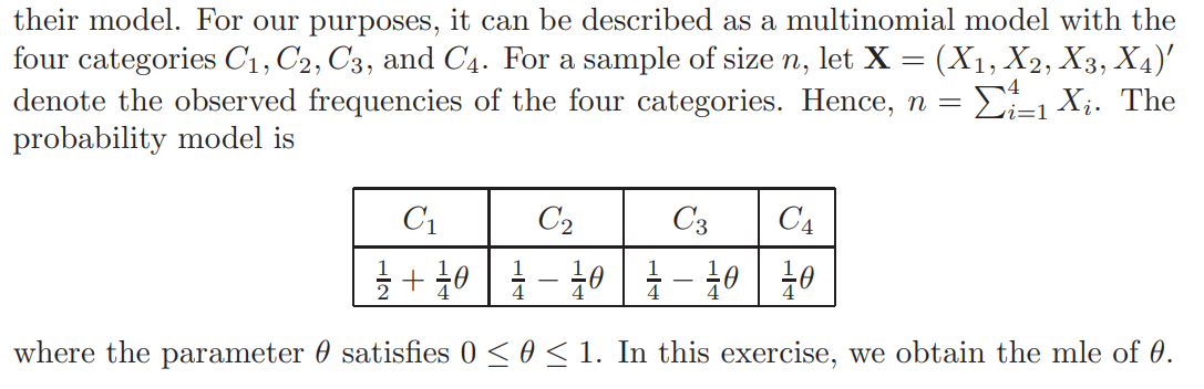 Their Model For Our Purposes It Can Be Described As A Multinomial Model With The Four Categories C1 C2 C3 And C4 1