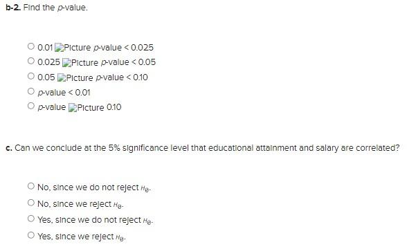 Exercise 20 46 Algo A Social Scientist Analyzes The Relationship Between Educational Attainment And Salary For 30 Indiv 2