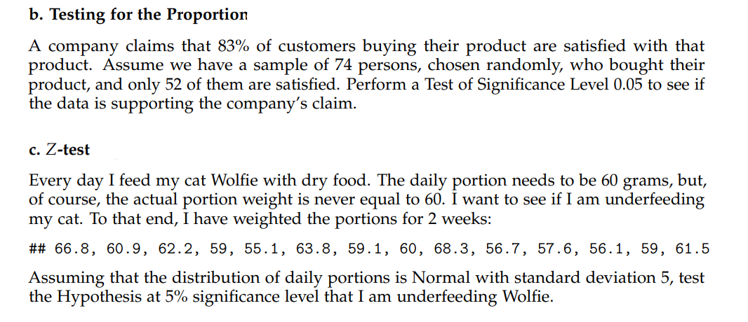 B Testing For The Proportion A Company Claims That 83 Of Customers Buying Their Product Are Satisfied With That Produc 1