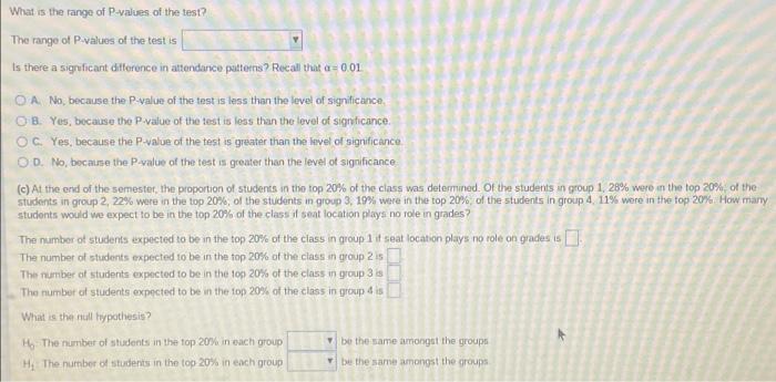Does The Location Of Your Seat In A Classroom Play A Role In Attendance Or Grade 300 Students In A Physics Course Were 3