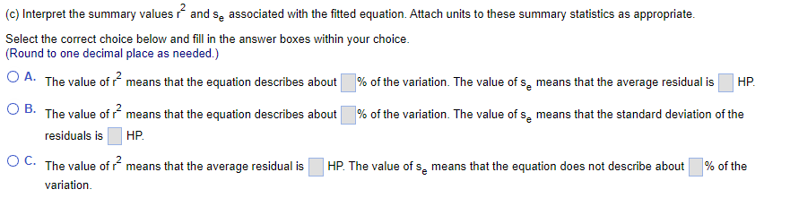 The Accompanying Data Table Includes The Engine Size In Liters And Horsepower Hp Of 20types Of Cars Sold Last Year 2