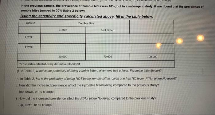 Your Us In The Previous Sample The Prevalence Of Zombie Bites Was 10 But In A Subseqent Study It Was Found That The 1