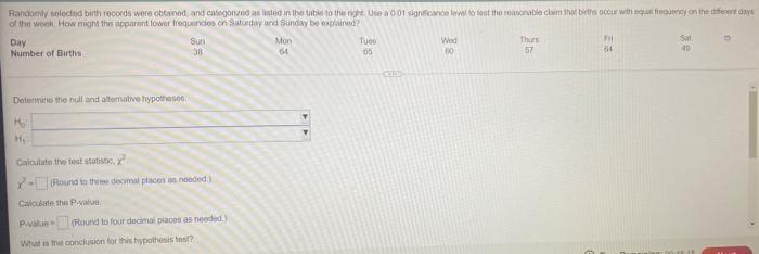 Randomly Selected Birth Records Were Obtained And Categorized As Listed In The Table To The Right Use Ao 01 Sknificance 1