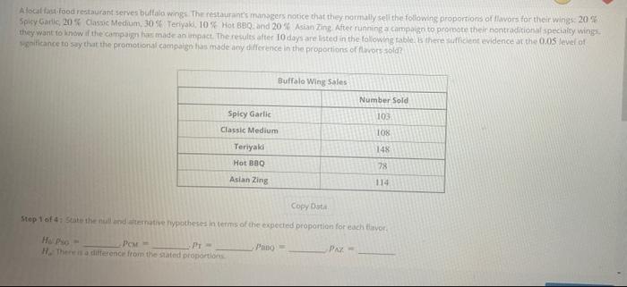 A Local Fast Food Restaurant Serves Buffalo Wings The Restaurant S Managers Notice That They Normally Sell The Followin 1
