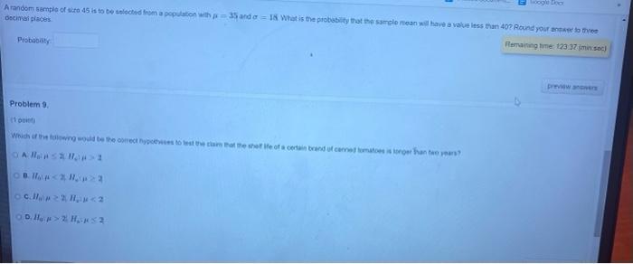 Be To A Random Sample Of Size 45 Is To Be Selected From A Population With And A 18 What Is The Probability To The Same 1