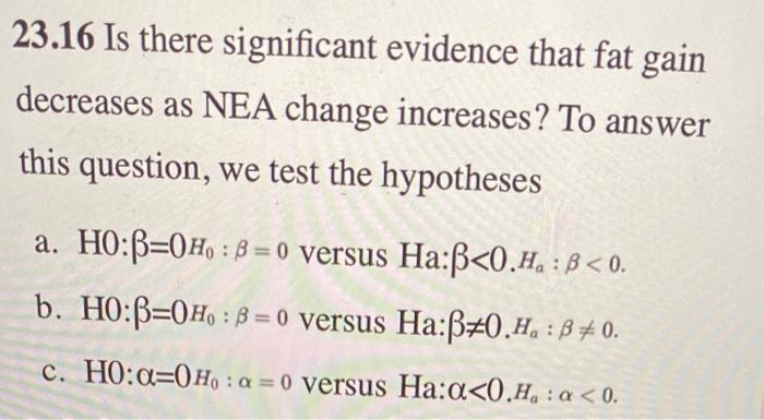 Our First Example Of Regression Example 4 1 Page 94 Presented Data Showing That People Who Increased Their Nonexercis 3