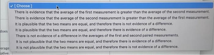 Match The Following Scenarios With The Correct Interpretations A Confidence Interval For The Difference Between Two Mea 2