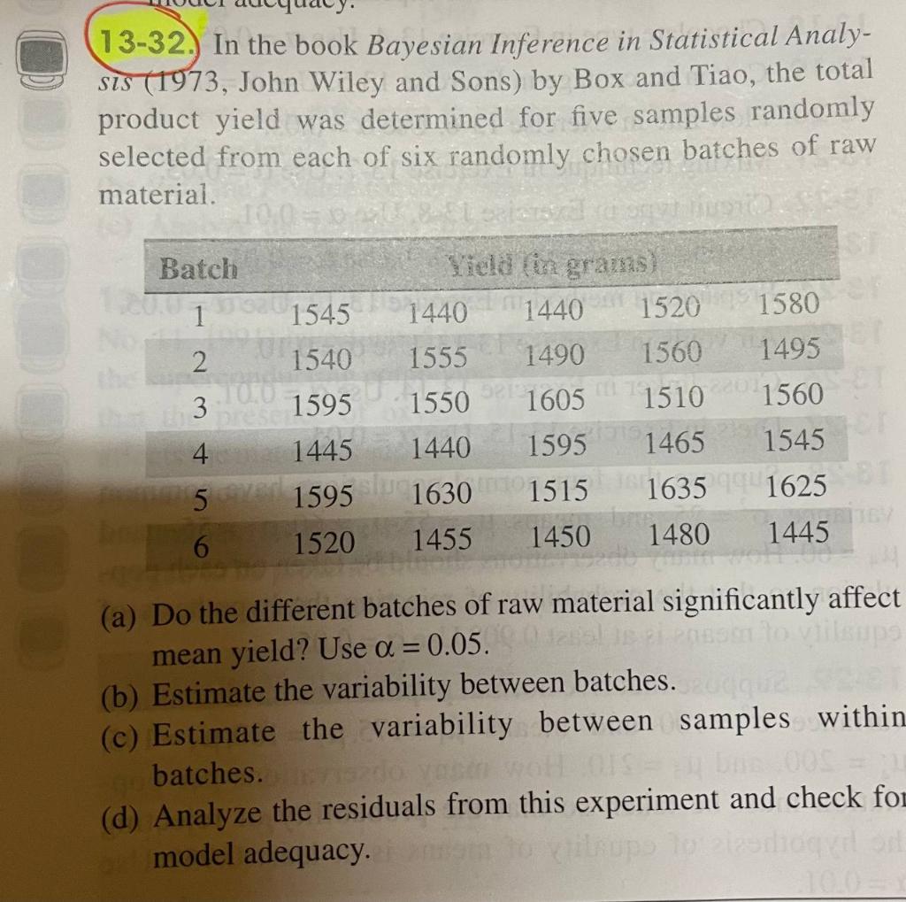 13 32 In The Book Bayesian Inference In Statistical Analy Sis 1973 John Wiley And Sons By Box And Tiao The Total P 1