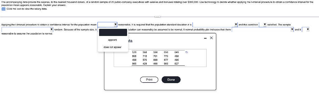 The Accompanying Data Provide The Salaries To The Nearest Thousand Dolars Of A Random Sample Of 20 Public Company Execut 1