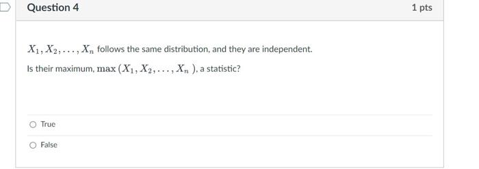 Question 5 1 Pts In Hypothesis Testing The Hypothesis We Attempt To Conclude Is H1 The Alternative Hypothesis Ho The 2