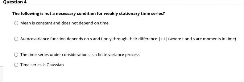 Question 3 For An Ma 3 Process The Following Is True P 1 1 P 5 0 P 2 0 P 3 0 And P 5 0 Question 4 T 2