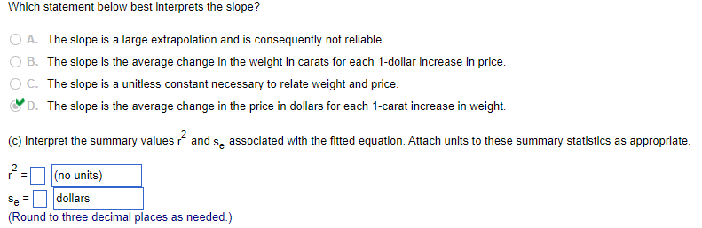 The Data Table Found Below Contains The Listed Prices And Weights Of The Diamonds In 20 Rings Offered For Sale In A News 2
