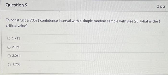 Question 10 2 Pts Assume That The Yield Per Acre For A New Variety Of Yellow Corn Follows A Normal Distribution With An 2