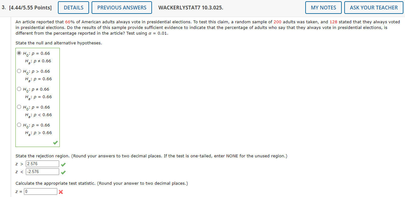 3 4 44 5 55 Points Details Previous Answers Wackerlystat7 10 3 025 My Notes Ask Your Teacher An Article Reported Tha 1