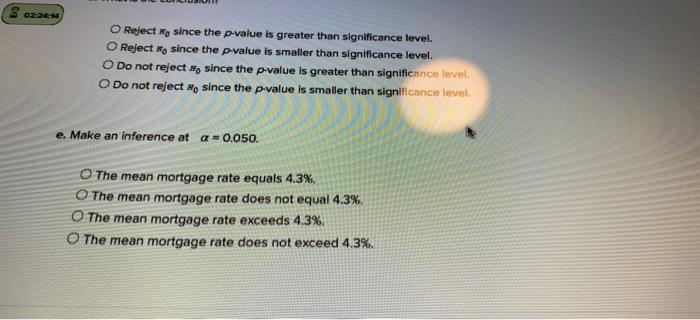 2 A Mortgage Specialist Would Like To Analyze The Average Mortgage Rates For Atlanta Georgia He Collects Data On The P 3