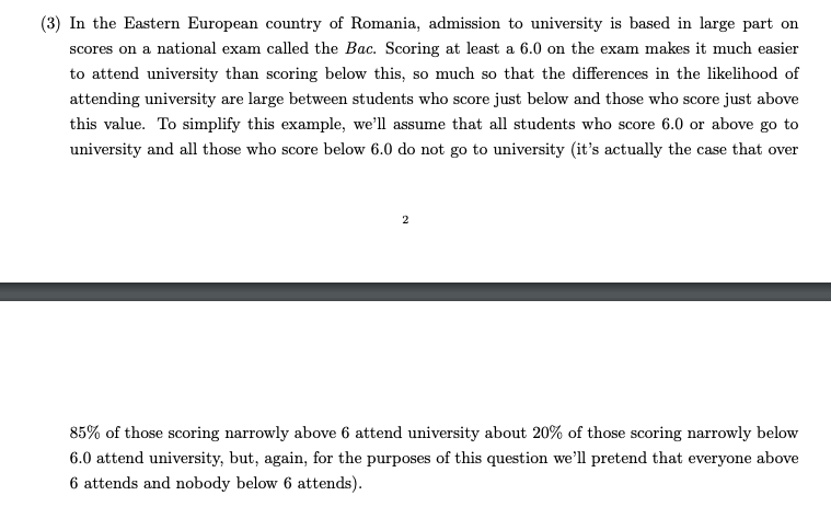 A 3 In The Eastern European Country Of Romania Admission To University Is Based In Large Part On Scores On A National 1