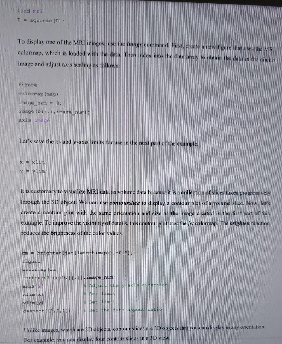 Objective Investigate The Use Of Matlab For Navigating And Visualizing An Assortment Of Different Datasets In 3 Dimensi 4