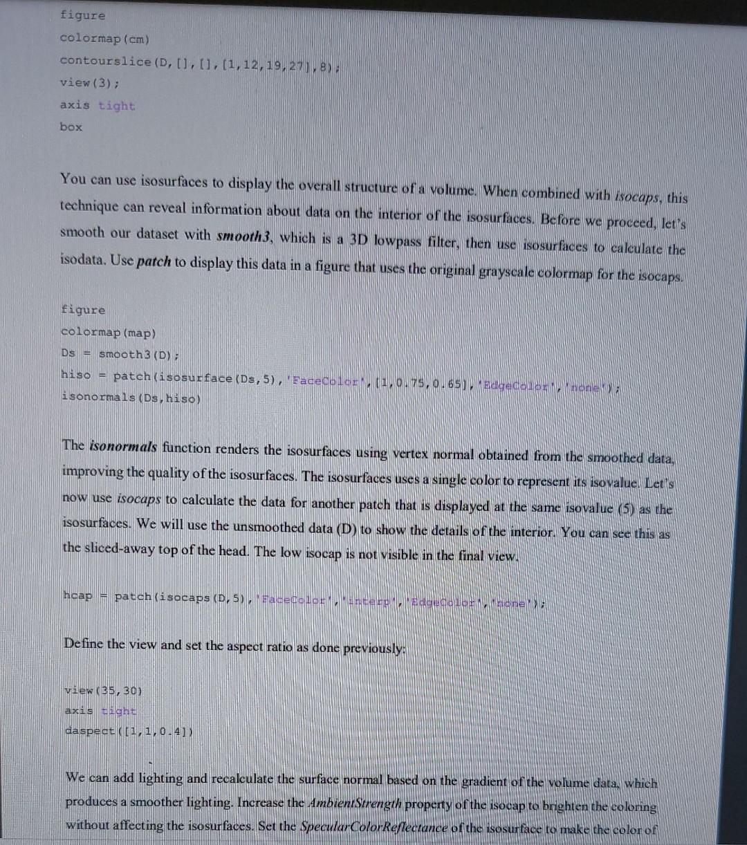 Objective Investigate The Use Of Matlab For Navigating And Visualizing An Assortment Of Different Datasets In 3 Dimensi 7