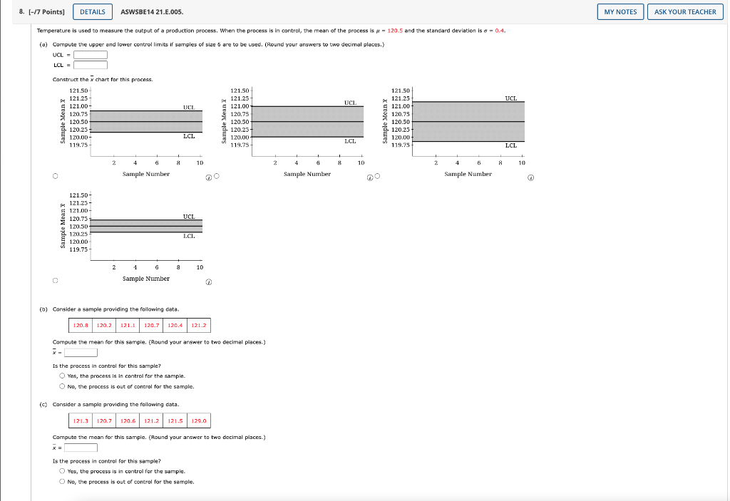 8 17 Points Details Aswsbe14 21 E 005 My Notes Ask Your Teacher Temperature Is Used To Measure The Output Of A Prod 1