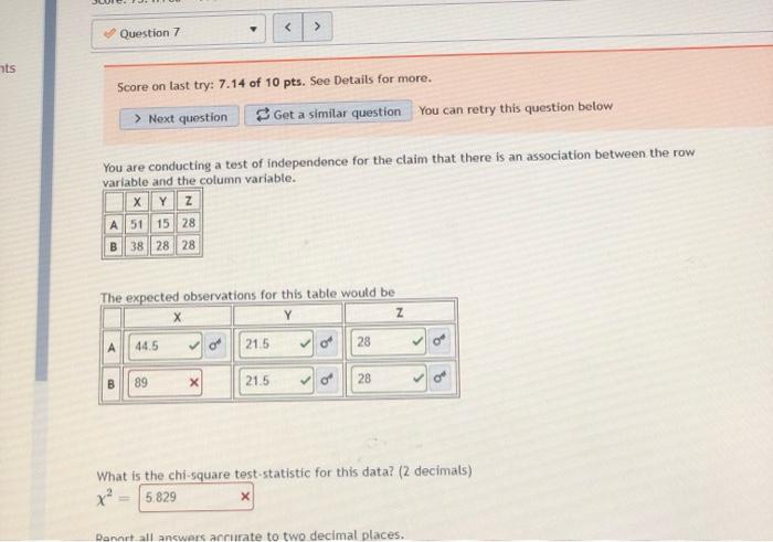Question 7 Ats Score On Last Try 7 14 Of 10 Pts See Details For More Next Question Get A Similar Question You C 1