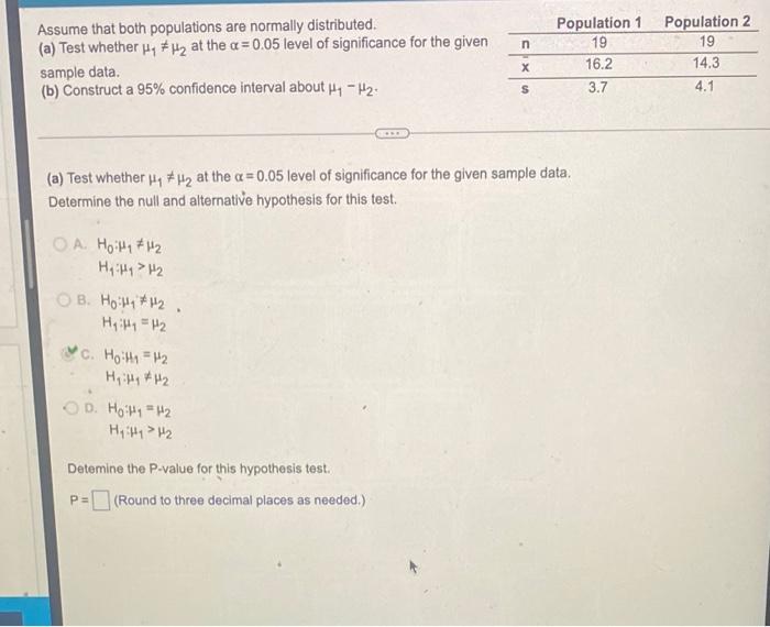 Please Answer All Parts 1