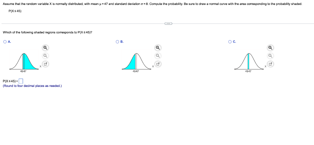 Assume That The Random Variable X Is Normally Distributed With Mean U 47 And Standard Deviation 8 Compute The Prob 1