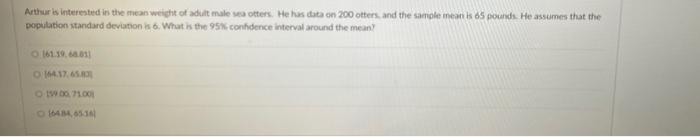 2 Pts A Sample Of 100 Items To Mean Of 1 420 The Population Standard Deviation Is Equal To 5 What Is The Margin Of Err 2