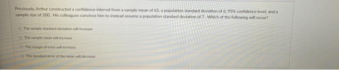 2 Pts A Sample Of 100 Items To Mean Of 1 420 The Population Standard Deviation Is Equal To 5 What Is The Margin Of Err 3