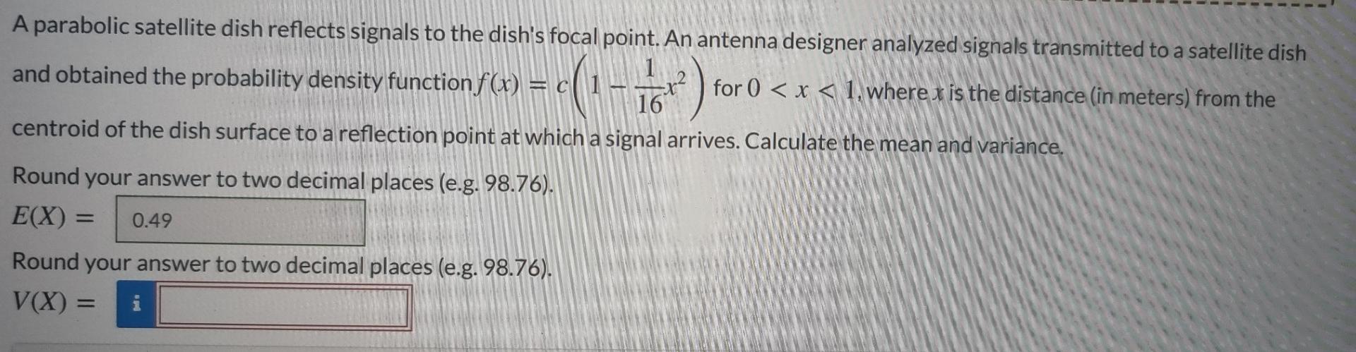 A Parabolic Satellite Dish Reflects Signals To The Dish S Focal Point An Antenna Designer Analyzed Signals Transmitted 1