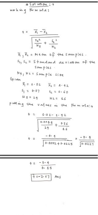 Question 5 10 Points Use The Mean Difference And Standard Error Of The Difference You Calculated In Q3 To Find The Po 2