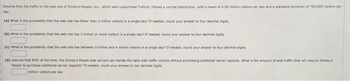 Asume That The Traffic Tu The Websted Smileys People Inc Which Is Candomized T Shirts Allows A Formal Distribution 1