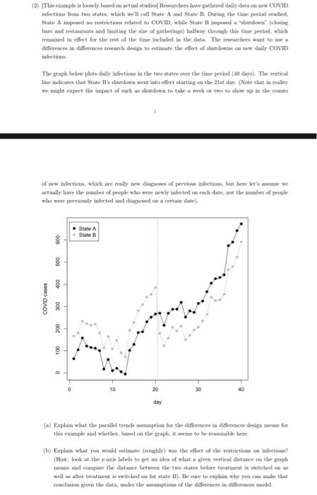 2 This Example Is Loosely Based On Actual Studies Researches Le Puted Daily Data Ce Covid Infection From Two States W 1