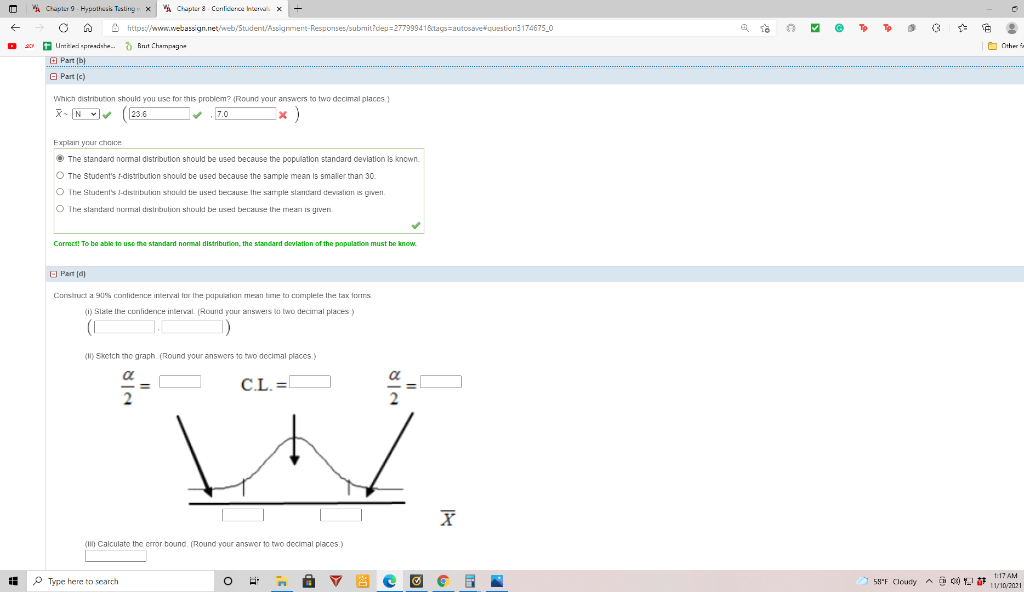 To 1 Chapter 9 Hypothuas Testing Chapter 3 Cenlicence Intervis X Https Www Webassign Net Web Student Assignme 1