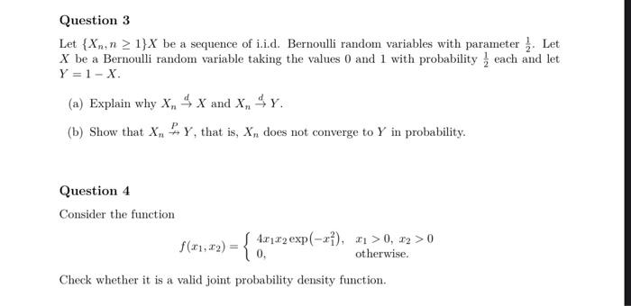 Question 2 A Let X Have A Poisson Distribution With Parameter 1 1 Determine Kx T The Cumulant Generating Functio 2
