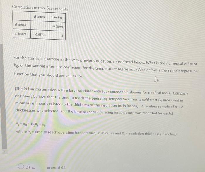 Time Left 3 35 20 Abigail Blevins Attempt 1 Question 14 3 45 Points Predicted Vi Residuals Vi Temos Xl Inches Xity Sq 2