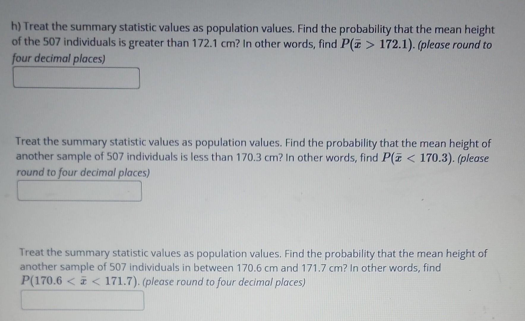 Question 5 Heights Of Adults Researchers Studying Anthropometry Collected Body Girth Measurements And Skeletal Diamet 3