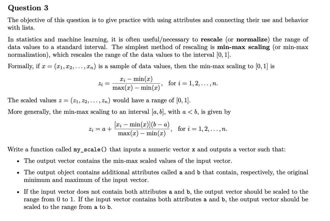 Question 3 The Objective Of This Question Is To Give Practice With Using Attributes And Connecting Their Use And Behavio 1