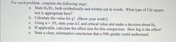 For Each Problem Complete The Following Steps A State H H Both Symbolically And Written Out In Words What Type Of C 1