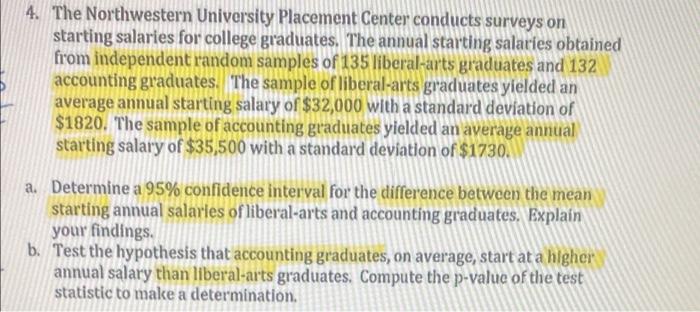 4 The Northwestern University Placement Center Conducts Surveys On Starting Salaries For College Graduates The Annual 1