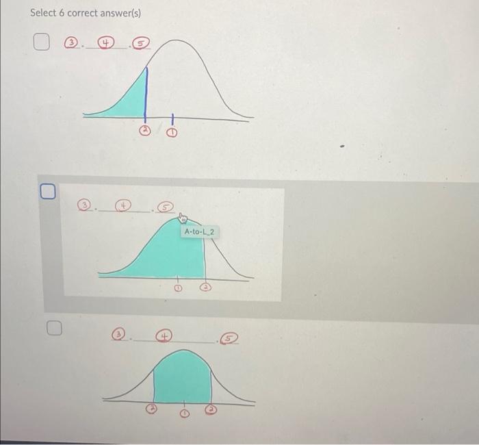 Find The Area To The Left Of Z 2 18 You Will Be Selecting 6 Answers One Answer For Each Section Below First Sele 2