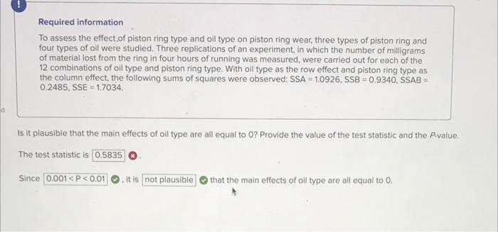 Required Information To Assess The Effect Of Piston Ring Type And Oil Type On Piston Ring Wear Three Types Of Piston Ri 1