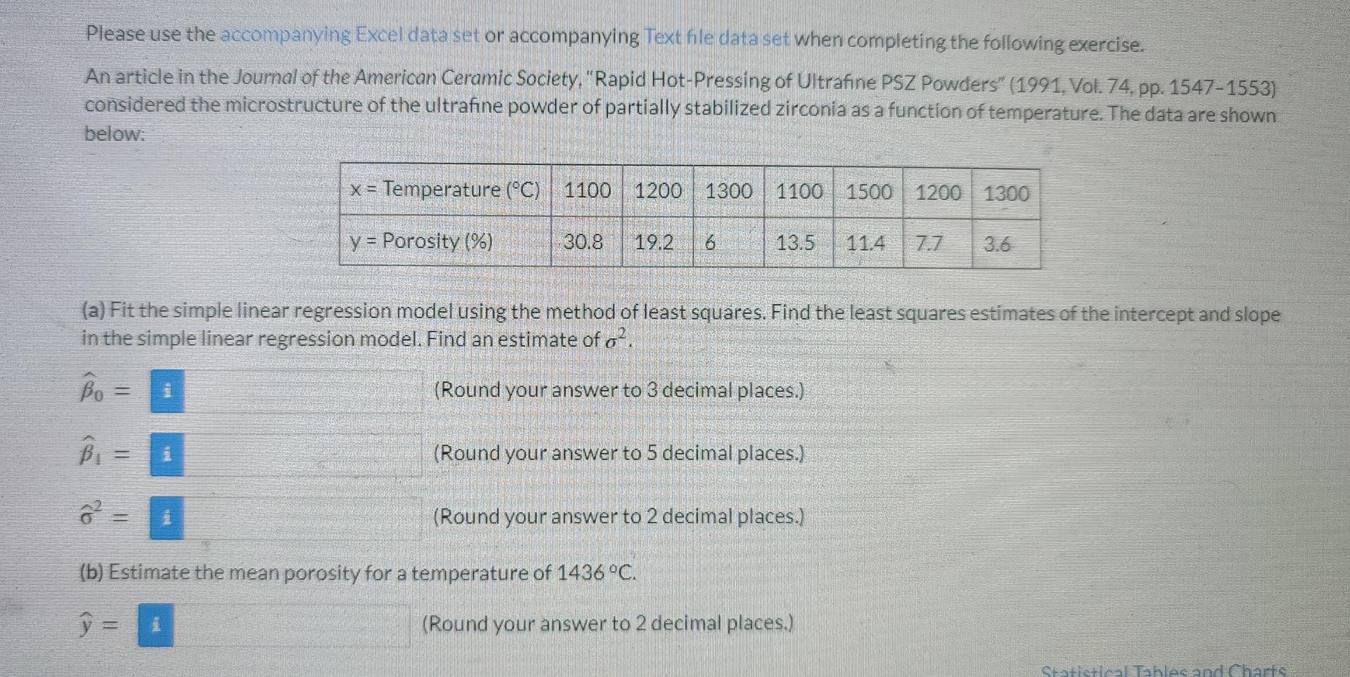 Please Use The Accompanying Excel Data Setor Accompanying Text Hle Data Set When Completing The Following Exercise An A 1