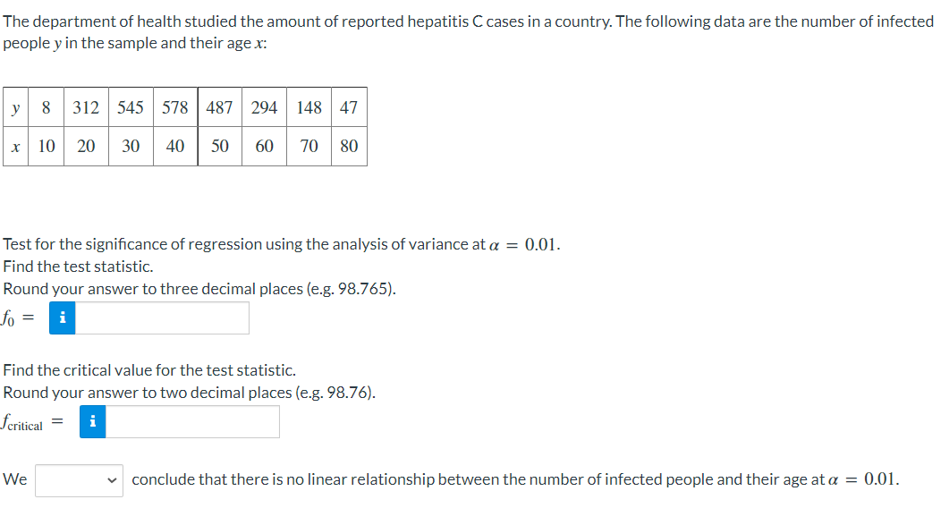 The Department Of Health Studied The Amount Of Reported Hepatitis C Cases In A Country The Following Data Are The Numbe 1