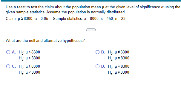 Use A T Test To Test The Claim About The Population Mean P At The Given Level Of Significance A Using The Given Sample S 1
