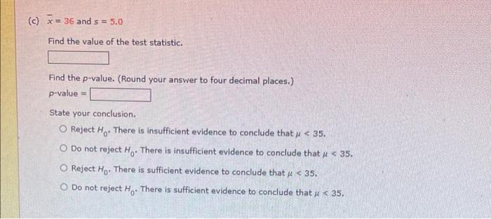 You May Need To Use The Appropriate Technology To Answer This Question Consider The Following Hypothesis Test Ho 235 H 2