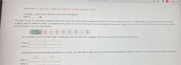 Vanity That 152 3602 Ly 240 9103 And X 5700 Computer Round Your Answer To Four Decimal Places 5000 2 X The Data 1