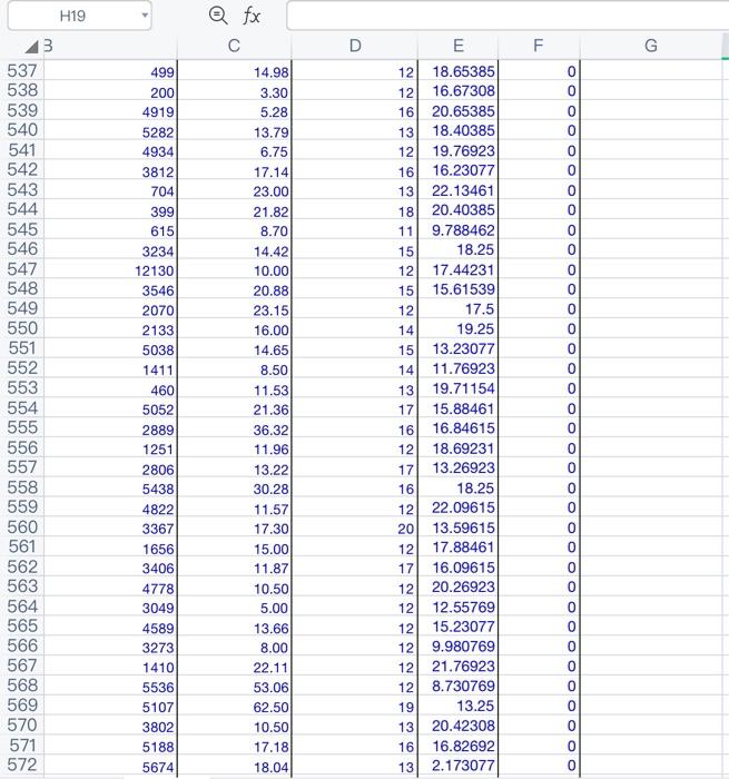 Paste L Copy B Ic Ii Iii Format Painter H19 Q Fx Aa B D E F G H 1 The Dataset Of A Random Sample Of 540 People Is Listed 14