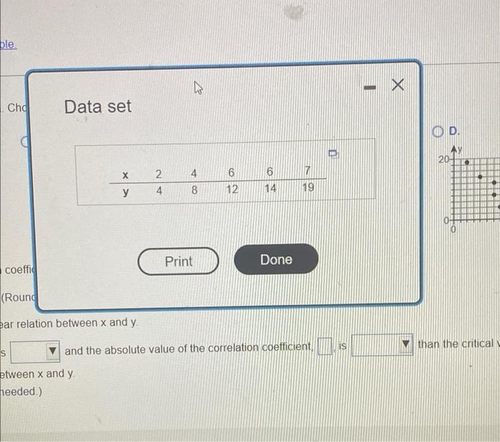 For The Accompanying Data Set A Draw A Scatter Diagram Of The Data B By Hand Compute The Correlation Coefficient 3