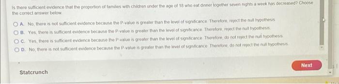 In A Previous Poll 28 Of Adults With Children Under The Age Of 18 Reported That Their Family Ate Dinner Together Seven 2